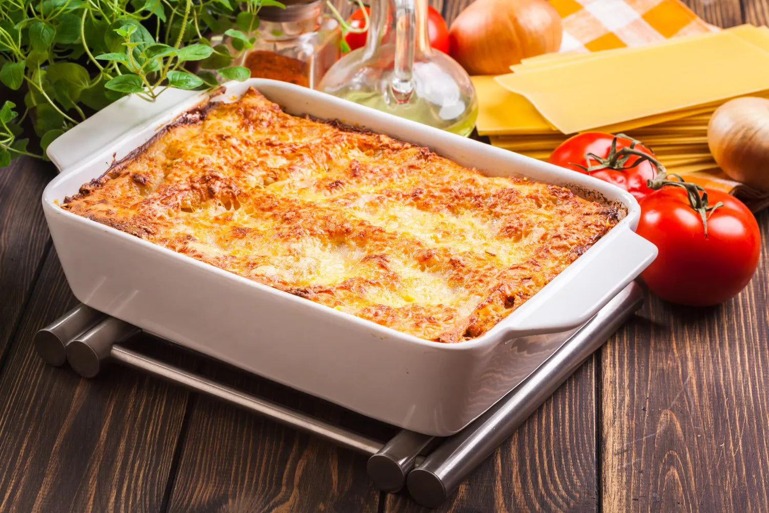 Lasagna baking dish hot sale