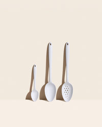GIR 3-piece Spoon Set in Studio on a cream background. 