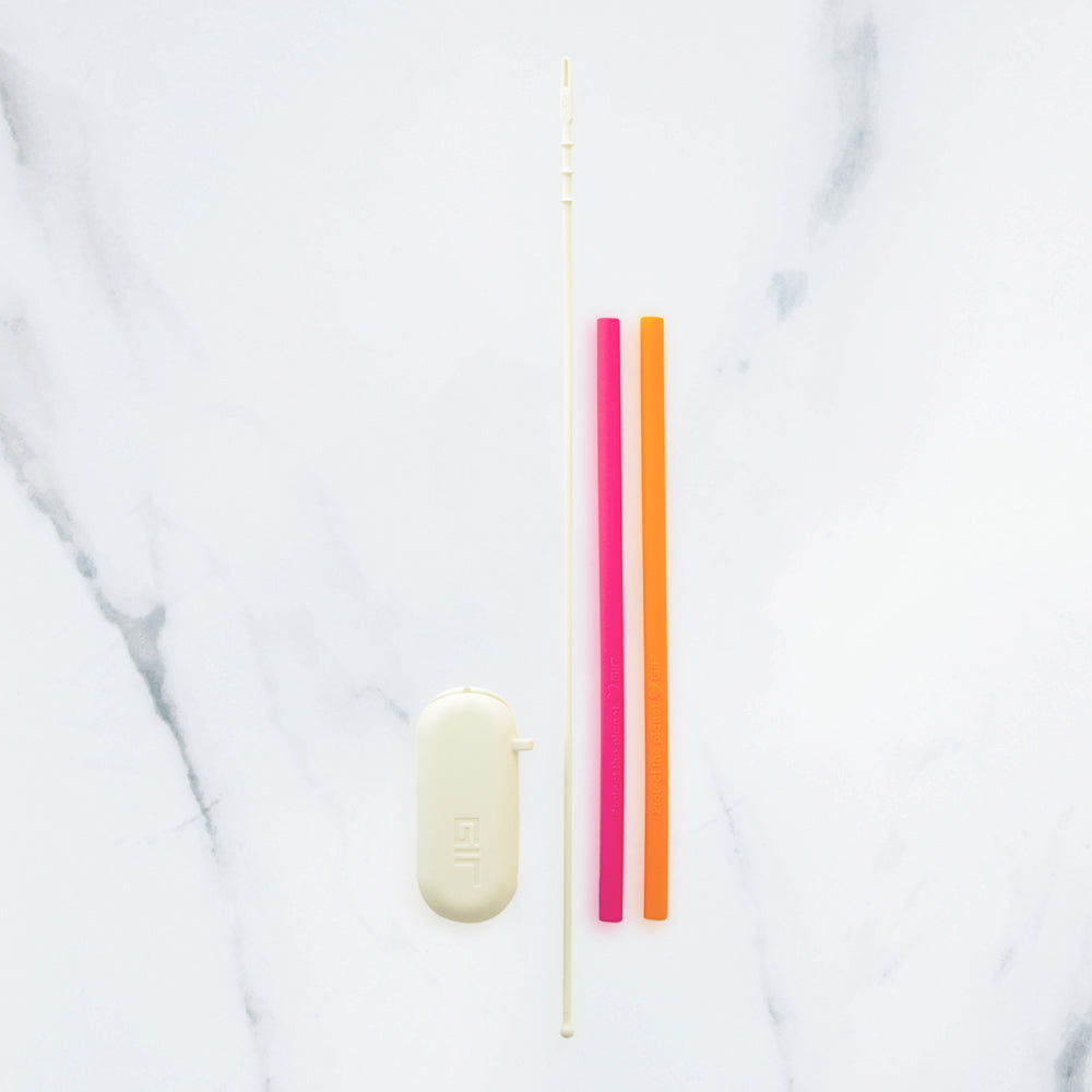 Creative Heart Straw - Glass Straw - Reusable Eco Friendly - ApolloBox