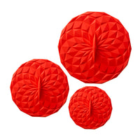 GIR 3 Piece Suction Lid Bundle in Red on a cream background.