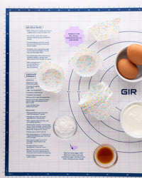 The GIR Pastry Mat and Confetti Cupcake Liners.
