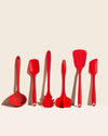 The GIR Red 6 Piece Home Chef Set on a cream background.