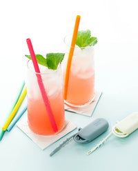 GIEMZA Snap Silicone Straw Removable Soft Straws Reusable Tube