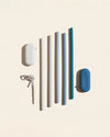 Colorful GIR Traveler Straws laid out with carrying cases, perfect for hydration on-the-go.